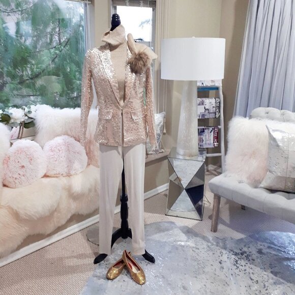 NWT 525 America gold leopard print velvet blazer - Picture 2 of 9